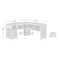 Sauder L-Desk, 59.06 in D X 30.04 in H, 59.06 in W X Engineered wood 424198 - alternate 5